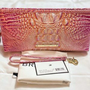 NWT BRAHMIN Pink Peony Kayla Wristlet